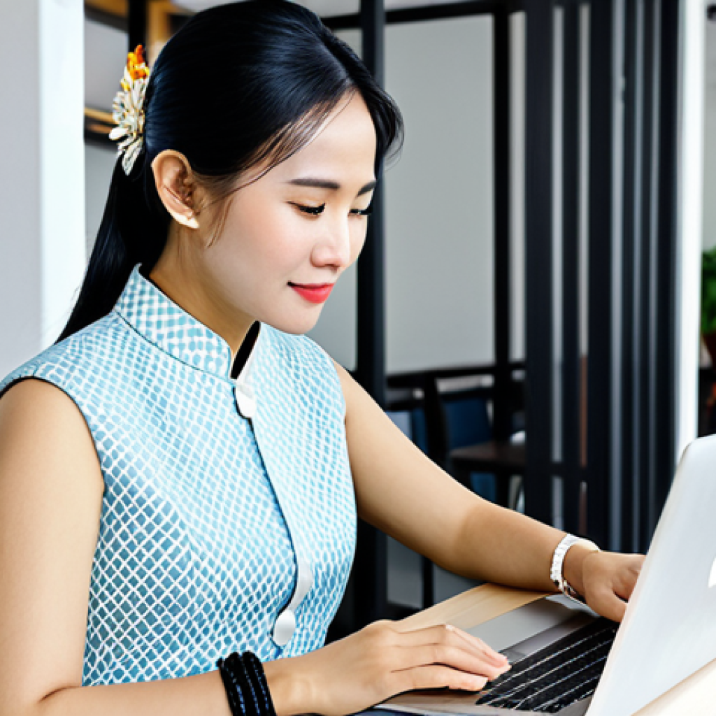 포스트휴머니즘과 신체 개념의 변화 - Tech-Enhanced Professional**
"A professional Vietnamese businesswoman in a tailored áo dài (traditi...
