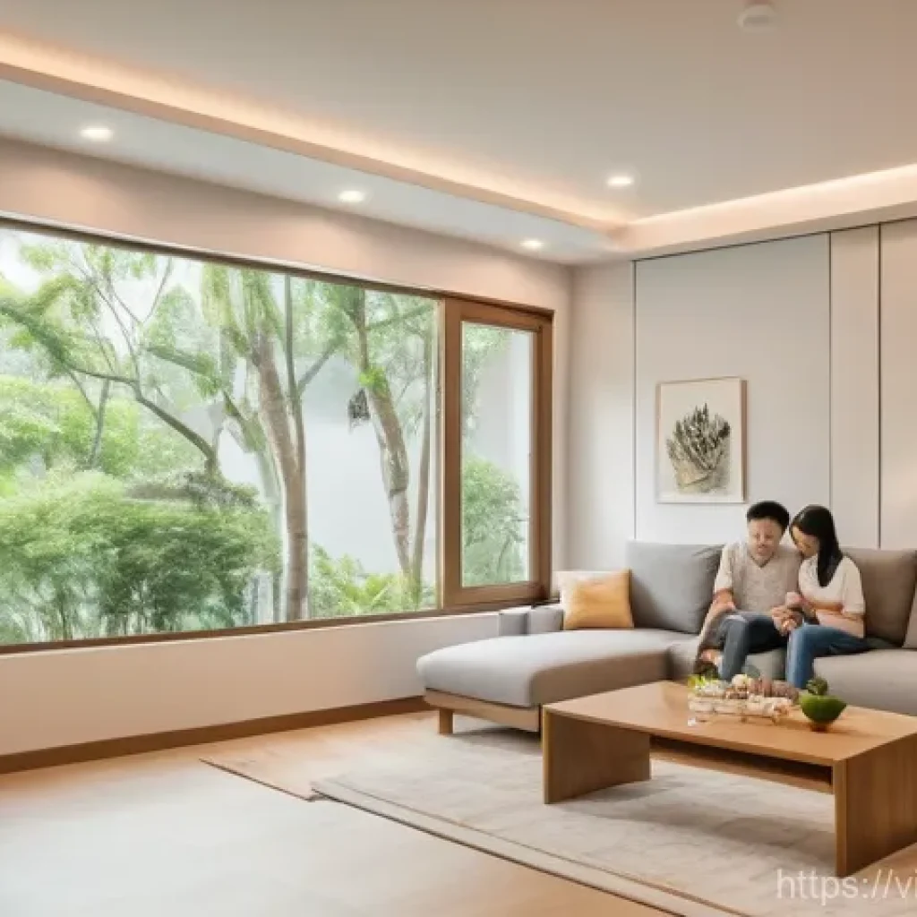포스트휴머니즘과 생태 비판 - **"A warm, inviting scene inside a modern Vietnamese smart home. A young Vietnamese couple and their...