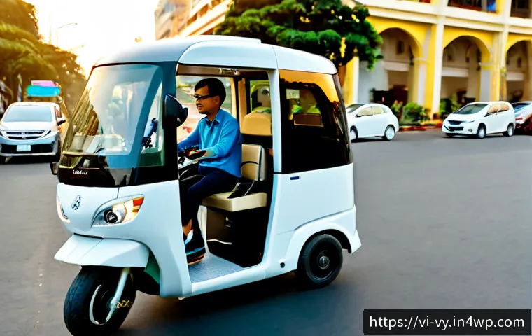 포스트휴머니즘과 사회적 불평등 - Photorealistic modern Ho Chi Minh City street at sunrise, a wealthy professional wearing subtle futu...